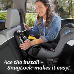 Graco EasyTurn 360 InRight LATCH with audible click for quick securing