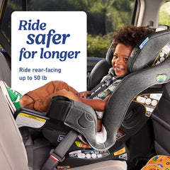 Graco Extend2Fit forward-facing harness with adjustable headrest for growing kids.