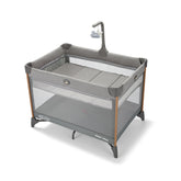 Graco On the Go Zip DLX bassinet extended for easy infant visibility during naps