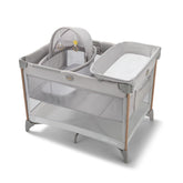 Graco Pack n’ Play Care Suite bassinet in Sky with soft fabrics for newborn comfort