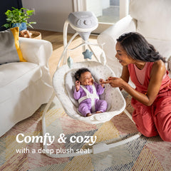Graco Simple Sway offers 15 calming songs and sounds for soothing ambiance