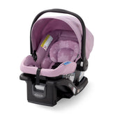 Graco SnugRide Lite LX Lilac Mod front view, lightweight design for easy car-to-stroller transfers.