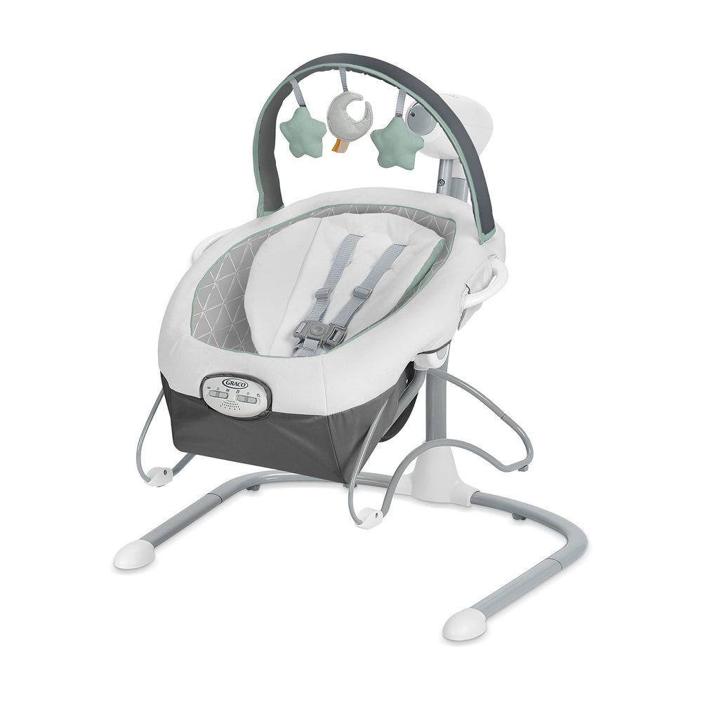 Graco Soothe-n-Sway LX Swing seat with multi-direction motion for versatile soothing.