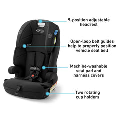 Graco Tranzitions backless booster mode supports lightweight travel.