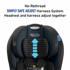 Graco TriRide headrest height adjustment offers a safer fit as children grow.