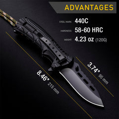 Grand Way knife with whistle for signaling outdoors