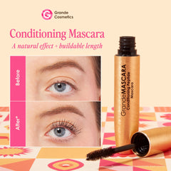 GrandeMASCARA brush shows lift and separation for a fuller look