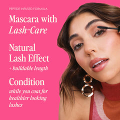 GrandeMASCARA wand close-up reveals plush fibers for fuller lashes
