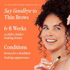 GrandeBROW brow hairs up close, showing added fullness and conditioning.