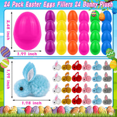 Grastfu mini bunny plush inside each egg for cuddly Easter fun.
