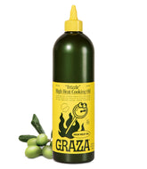 Graza Frizzle bottle pour enables precise, mess-free high-heat cooking.