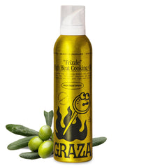 Graza Frizzle spray bottle for precise oil application and crispy results.
