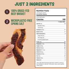 Grazly brisket slab raw portion highlighting two-ingredient simplicity.