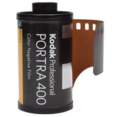 GRDE Kodak Portra 400 film packshot highlighting 36 exposures for color prints