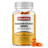 GREABBY magnesium glycinate gummies bottle; supports daily rest with vegan formula