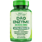 Great Billiom DAO enzyme bottle front view supports digestive comfort