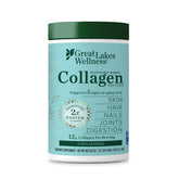 Great Lakes Wellness marine collagen bottle on shelf highlighting MSC certification and purity