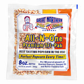 Great Northern Popcorn 8oz pack kernels ready to pop for movie night