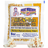 Great Northern Popcorn Case of 12 packets for 6oz kettles, ideal for easy party prep.
