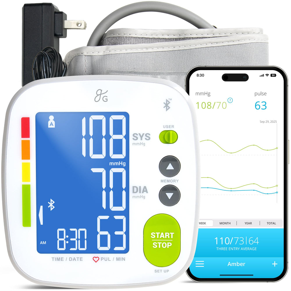 Greater Goods BP Monitor front display shows clear numbers for quick readings