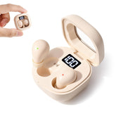 GreatQIQI Invisible Mini Sleep Earbuds front view showing ultra-light comfort for side sleeping.