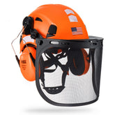 GREEN DEVIL forestry helmet front view for reliable head protection on site.
