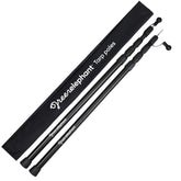 Green Elephant tarp poles extended to 8 ft 2.8 in for sturdy shelter setups.