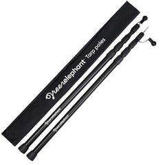 Green Elephant tarp poles extended to 8 ft 2.8 in for sturdy shelter setups.