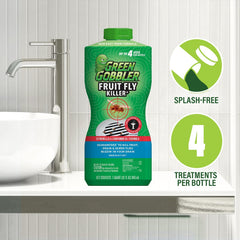 Green Gobbler anti glug technology reduces splashing during pours