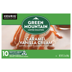 Green Mountain Coffee Roasters Caramel Vanilla Cream K-Cup ready to brew a rich, aromatic cup