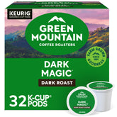 Green Mountain Coffee Roasters Dark Magic pod closeup for a bold morning brew