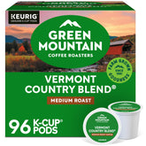 Green Mountain Vermont Country Blend K-Cup Pod showing balanced flavor for versatile mornings