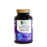 Green Pasture bottle pour of fermented cod liver oil and butter oil blend for daily nutrition.