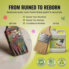 Green Piece hand-cleaning-action demonstrates safe, chemical-free brush care.