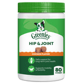 Greenies hip and joint supplement container supports daily activity.