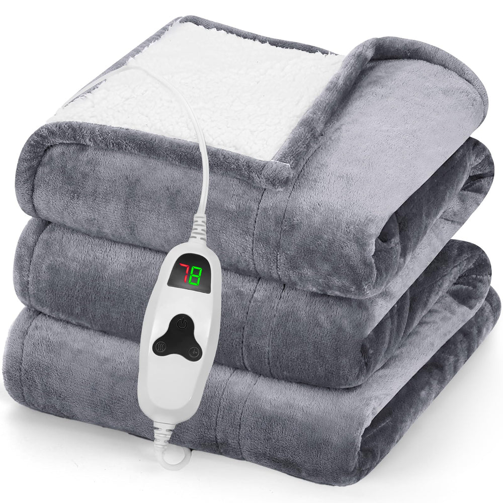 Greenoak heated blanket on bed for cozy evening warmth