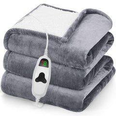 Greenoak heated blanket on bed for cozy evening warmth