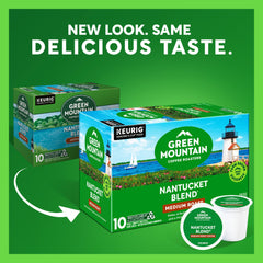 Green Mountain Nantucket Blend cup pour for balanced flavor in every cup.