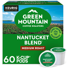 Green Mountain Nantucket Blend K-Cup pods for easy, tasty mornings.