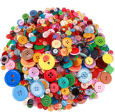 GREENTIME 1500-piece round resin buttons in mixed colors for versatile crafts.