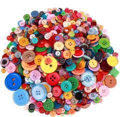 GREENTIME 1500-piece round resin buttons in mixed colors for versatile crafts.