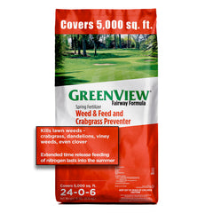GreenView crabgrass preventer demonstrating long-lasting protection up to four months