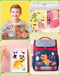 Greingways dinosaur face stickers kit for custom character design