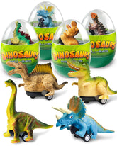 Greingways dinosaur pull-back car inside Easter egg for hands-on, screen-free fun
