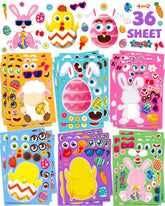 Greingways Easter stickers showcase six styles for vibrant egg decorating and kids' crafts.