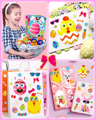 Greingways Easter stickers illustrate a decorating kit option for small eggs.