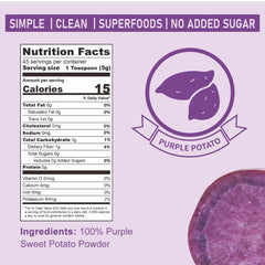 Grelim Ube powder packaging label emphasizes gluten-free and vegan attributes