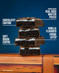 Grenade OREO bar pack back view emphasizes convenient on the go nutrition