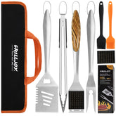 Grilljoy heavy-duty spatula with ergonomic grip for easy flipping