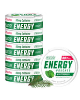 GRINDS Energy Pouches wintergreen close-up for fast, sugar-free energy.